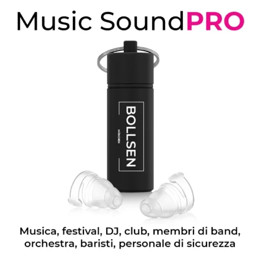 Tappi per le orecchie BOLLSEN Music SoundPRO per musica - Musica, festival, DJ, club, membri di band, orchestre, baristi, personale di sicurezza